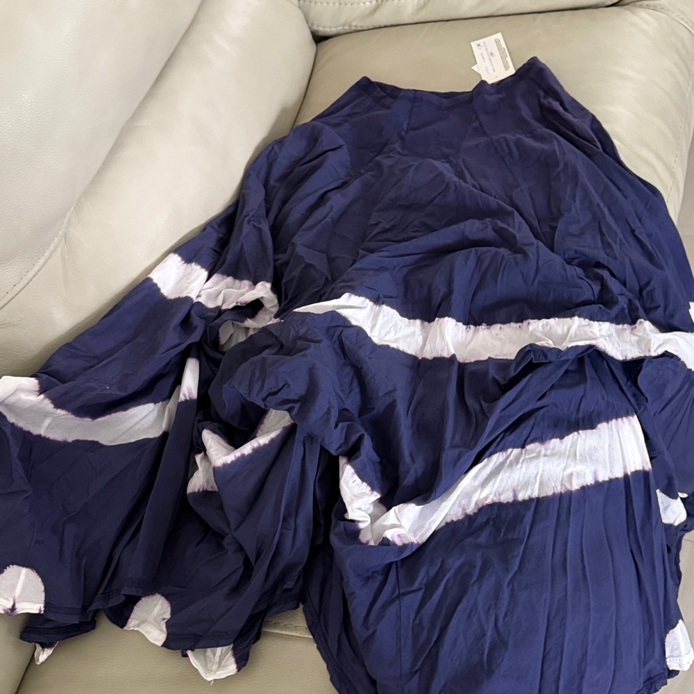 Luna Luz Purple and White Tie-Dye Dress